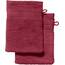 REDBEST Waschhandschuh 2er-Pack Chicago weinrot Größe 15x21 cm - saugstark, strapazierfähig, ideal für Reisen, Sport (weitere Farben)
