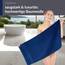 Lashuma Frotteehandtuch Männer 50x100 cm, London Flauschiges Handtuch Blau - Marine
