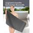 Lashuma Herren Handtuch 50x100 cm Grau - Anthrazit, London Frotteehandtuch dunkelgrau