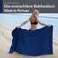 Lashuma Handtuch groß 100x150 cm, London saugstarkes XXL Frottee Duschtuch Blau - Marine