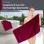 Lashuma Wellness Handtuch Set Damen 50x100 cm in Kirsch - Rot, London Flauschige Frottee Handtücher für das Badezimmer und Spa