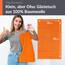 Lashuma Gästehandtücher Set 30x50 cm, London 4X kleine Handtücher Orange - Clementinen