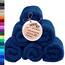 Lashuma Frottee Gästehandtücher Blau - Marine, London 6er Pack Kinderhandtuch Set 30x30 cm