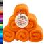 Lashuma 6er Set Badezimmer Gästehandtücher Orange - Clementinen, London Frottee Gesichtstücher 30x30 cm
