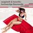 Lashuma Saunatuch Dame 100x200 cm Rot, Lugano XXL Frottee Badetuch Groß