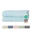 Müskaan® 2er Bambus Handtuch Set Aqua, 50% Baumwolle & 50% Bambus, 70x140cm, 450g/m² – Öko-Tex, Frottee Handtücher Set Baumwolle, Duschtücher Handtuchset Blau für Bad, 60°C waschbar, Frotteetücher