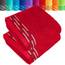 Lashuma Frottee Handtücher 50x100 Rot, Lugano 2er Set Baumwolle Handtücher mit Aufhänger