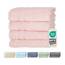 Müskaan® 4er Bambus Handtuch Set Rosé, 50% Baumwolle & 50% Bambus, 50x100cm, 450g/m² – Öko-Tex, Frottee Handtücher Set Baumwolle, Baumwoll Handtuchset Blau für Bad, 60°C waschbar, Frotteetücher