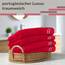 Lashuma kleine Frottee Handtücher Rot, Lugano 4er Set Gästetücher 30x50 cm