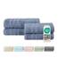 Müskaan® 4er Bambus Handtuch Set Rauchblau, 50% Baumwolle & 50% Bambus, 450g/m² – 2X Duschtuch 70x140cm & 2X Handtuch 50x100cm – Öko-Tex, Handtücher Set Baumwolle, Handtuchset Blau, 60°C waschbar