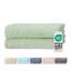 Müskaan® 2er Bambus Handtuch Set Eukalyptus, 50% Baumwolle & 50% Bambus, 70x140cm, 450g/m² – Öko-Tex, Frottee Handtücher Set Baumwolle, Duschtücher Handtuchset Grün für Bad, 60°C waschbar