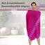 Lashuma Saunahandtuch Damen 80x200 cm, Lugano großes Frottee Strandtuch XXL Farbe: Purpur