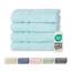 Müskaan® 4er Bambus Handtuch Set Aqua, 50% Baumwolle & 50% Bambus, 50x100cm, 450g/m² – Öko-Tex, Frottee Handtücher Set Baumwolle, Baumwoll Handtuchset Blau für Bad, 60°C waschbar, Frotteetücher