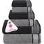 Casa Copenhagen He & She 6-teiliges Handtuchset, Mirage GRAU + Granit GRAU, 550 g/m²2 Badetücher, 2 Handtücher, 2 Waschlappen, Entworfen in Dänemark Aus ägyptischer Baumwolle für Bad, Küche & Dusche