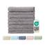 Müskaan® 8er Bambus Handtuch Set Kiesel, 50% Baumwolle & 50% Bambus, 50x30cm, 450g/m² – Öko-Tex, Frottee Gästehandtuch Set Baumwolle, Gästetuchset Grau für Bad, 60°C waschbar, Frotteetücher