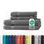 Müskaan® 4er Handtuch Set Anthrazit, 100% Baumwolle, 500g/m² – 2X Duschtuch 70x140cm & 2X Handtuch 50x100cm – Öko-Tex, Frottee Handtücher Set Baumwolle, Handtuchset Grau, 60°C waschbar, Frotteetücher