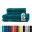 Müskaan® 4er Handtuch Set Petrol, 100% Baumwolle, 500g/m² – 2X Duschtuch 70x140cm & 2X Handtuch 50x100cm – Öko-Tex, Frottee Handtücher Set Baumwolle, Handtuchset Blau, 60°C waschbar, Frotteetücher