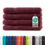 Müskaan® 4er Handtuch Set Bordeaux, 100% Baumwolle, 50x100cm, 500g/m² – Öko-Tex, Frottee Handtücher Set Baumwolle, Handtucherset 50x100cm, Handtuchset Rot für Bad, 60°C waschbar, Frotteetücher