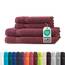 Müskaan® 4er Handtuch Set Bordeaux, 100% Baumwolle, 500g/m² – 2X Duschtuch 70x140cm & 2X Handtuch 50x100cm – Öko-Tex, Frottee Handtücher Set Baumwolle, Handtuchset Rot, 60°C waschbar, Frotteetücher