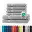 Müskaan® 6er Handtuch Set Silber, 100% Baumwolle, 500g/m² – 2X Duschtuch 70x140cm & 4X Handtuch 50x100cm – Öko-Tex, Frottee Handtücher Set Baumwolle, Handtuchset Silber, 60°C waschbar, Frotteetücher