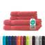 Müskaan® 4er Handtuch Set Rot, 100% Baumwolle, 500g/m² – 2X Duschtuch 70x140cm & 2X Handtuch 50x100cm – Öko-Tex, Frottee Handtücher Set Baumwolle, Handtuchset Rot, 60°C waschbar, Frotteetücher