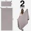 Jokisa Mikrofaser Handtuch 2er Set, 180X90cm Strandtuch Mikrofaser + 80X40cm Sporthandtuch, Schnelltrocknendes & Sandfrei Handtücher für Outdoor Sauna Strand Trekking (Hellgrau)