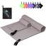 Jokisa Mikrofaser Handtuch 2er Set, 180X90cm Strandtuch Mikrofaser + 80X40cm Sporthandtuch, Schnelltrocknendes & Sandfrei Handtücher für Outdoor Sauna Strand Trekking (Hellgrau)