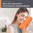 Lashuma kleines Handtuch 30x50 cm, Linz Frottee Gästehandtuch Orange mit Aufhängeschlaufen