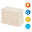 Lavea® 6-teiliges Handtuch Set, 100% Baumwolle - 4 Handtücher 50x100 cm & 2 Duschtücher 70x140 cm, weich, saugstark & pflegeleicht, Flauschiges Badehandtuch Set für Bad, Gäste & Spa, Creme