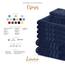 Lavea® 10-teiliges Handtuch Set Elena, 100% Baumwolle - 4 x Handtuch, 2 x Duschtuch, 2 x Gästetuch, 2 x Waschhandschuh, Frottee Handtücher Set weich, saugstark & pflegeleicht, Bad & Gäste, Navy