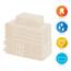 Lavea® 10-teiliges Handtuch Set Elena, 100% Baumwolle - 4 x Handtuch, 2 x Duschtuch, 2 x Gästetuch, 2 x Waschhandschuh, Frottee Handtücher Set weich, saugstark & pflegeleicht, Bad & Gäste, Creme