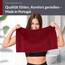Lashuma Gästehandtuch 30x50 cm, Linz Frottee Handtuch Rot - Rubin 100% Baumwolle