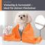 Lashuma kleines Kinder Duschhandtuch 50x100 cm, Linz Baumwollhandtuch Orange - Blut