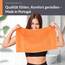 Lashuma kleines Handtuch 30x50 cm, Linz Frottee Gästehandtuch Orange mit Aufhängeschlaufen