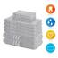 Lavea® 10-teiliges Handtuch Set Elena, 100% Baumwolle - 4 x Handtuch, 2 x Duschtuch, 2 x Gästetuch, 2 x Waschhandschuh, Frottee Handtücher Set weich, saugstark & pflegeleicht, Bad & Gäste, Silber