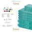 Lavea® 10-teiliges Handtuch Set Elena, 100% Baumwolle - 4 x Handtuch, 2 x Duschtuch, 2 x Gästetuch, 2 x Waschhandschuh, Frottee Handtücher Set weich, saugstark & pflegeleicht, Bad & Gäste, Türkis