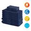 Lavea® 10-teiliges Handtuch Set Elena, 100% Baumwolle - 4 x Handtuch, 2 x Duschtuch, 2 x Gästetuch, 2 x Waschhandschuh, Frottee Handtücher Set weich, saugstark & pflegeleicht, Bad & Gäste, Navy