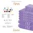 Lavea® 10-teiliges Handtuch Set Elena, 100% Baumwolle - 4 x Handtuch, 2 x Duschtuch, 2 x Gästetuch, 2 x Waschhandschuh, Frottee Handtücher Set weich, saugstark & pflegeleicht, Bad & Gäste, Lavendel