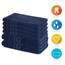 Lavea® 6-teiliges Handtuch Set, 100% Baumwolle - 4 Handtücher 50x100 cm & 2 Duschtücher 70x140 cm, weich, saugstark & pflegeleicht, Flauschiges Badehandtuch Set für Bad, Gäste & Spa, Navy