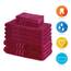 Lavea® 10-teiliges Handtuch Set Elena, 100% Baumwolle - 4 x Handtuch, 2 x Duschtuch, 2 x Gästetuch, 2 x Waschhandschuh, Frottee Handtücher Set weich, saugstark & pflegeleicht, Bad & Gäste, Bordeaux