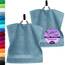 Lashuma 2er Handtuchset Blau - Taubenblau, Kleine Handtücher 30x30, Seiftücher Linz