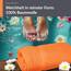 Lashuma Frottee Duschtuch 70x140 cm, Linz Fitness Handtuch Orange - Blut, Badetuch Urlaub