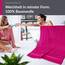 Lashuma Badehandtuch groß, Linz XXL Badetuch 100x150 cm Baumwolle, Damen Strandtuch Purpur