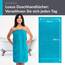 Lashuma Frottee Herren Duschtuch Blau - Aquamarin, Linz weiches & saugstarkes Badetuch 70x140 cm