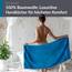 Lashuma 100% Baumwolle Duschtuch Blau - Petrol, Linz Premium Herren Badetuch 70x140 cm