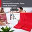 Lashuma sehr großes Badehandtuch Frauen, Linz Strandtuch XXL Badetuch 100x150 cm Rot - Scharlach