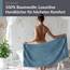 Lashuma Frottee Badetuch 70x140 cm, Linz Duschhandtuch groß Baumwolle Blau - Tauben