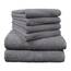 Dyckhoff Handtuchset Brillant, 2 Badetücher 70 x 140 cm und 4 Handtücher 50 x 100 cm, 6-teilig, grau