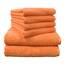 Dyckhoff Handtuchset "Brillant", 2 Badetücher / Duschtücher 70 x 140 cm und 4 Handtücher 50 x 100 cm, 6-teilig, peach