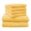 Dyckhoff Handtuchset "Brillant", 2 Badetücher / Duschtücher 70 x 140 cm und 4 Handtücher 50 x 100 cm, 6-teilig, mais